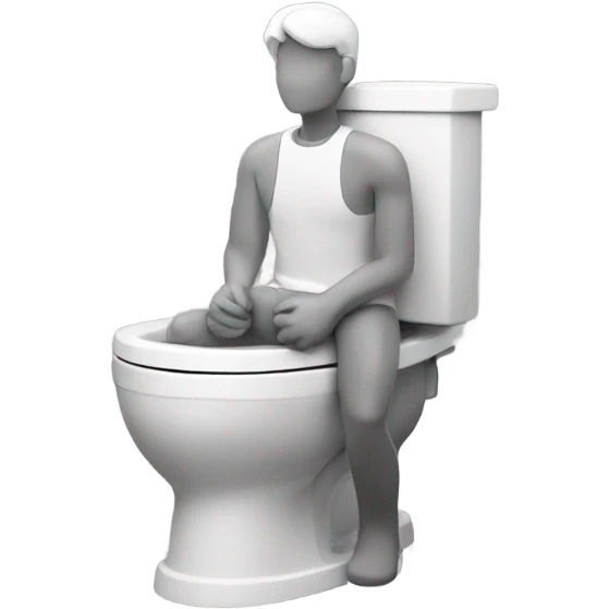 Toilet with a man emoji