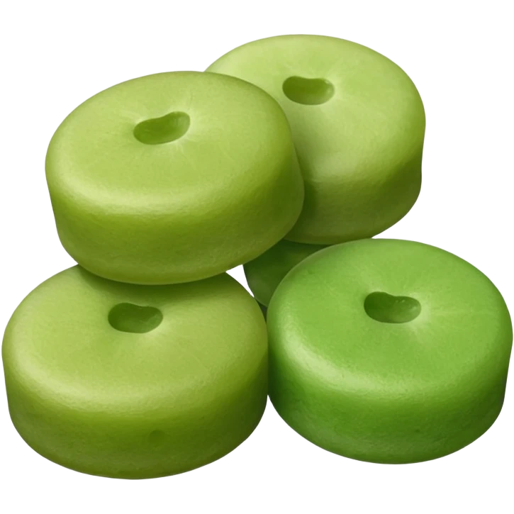 Cute matcha flavored mochi emoji