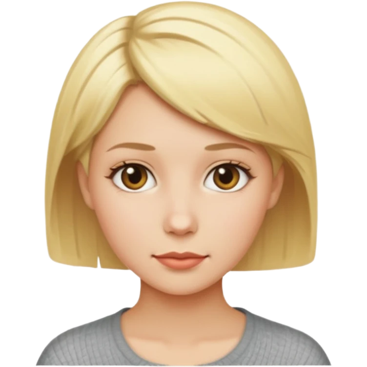 blonde woman short hair emoji