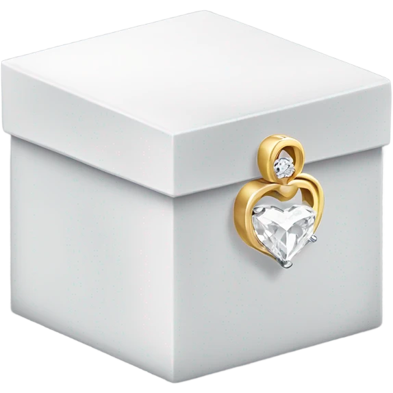 White Engagement ring box  emoji