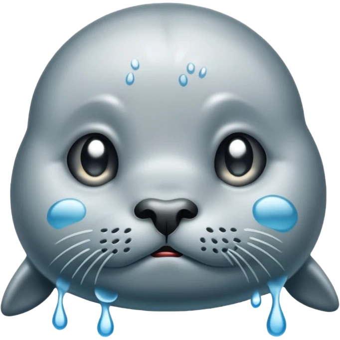 Sad heartbroken seal  emoji
