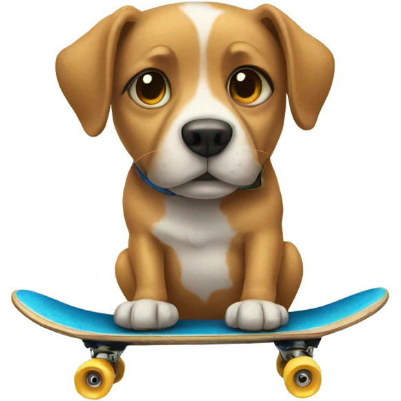 Dog on a skateboard  emoji