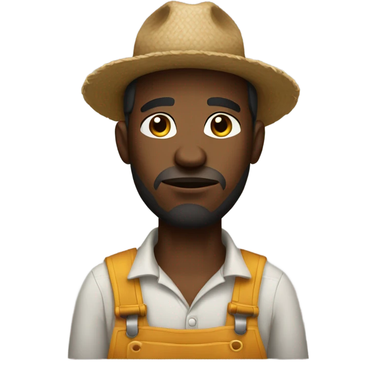 black guy farmer sad face emoji