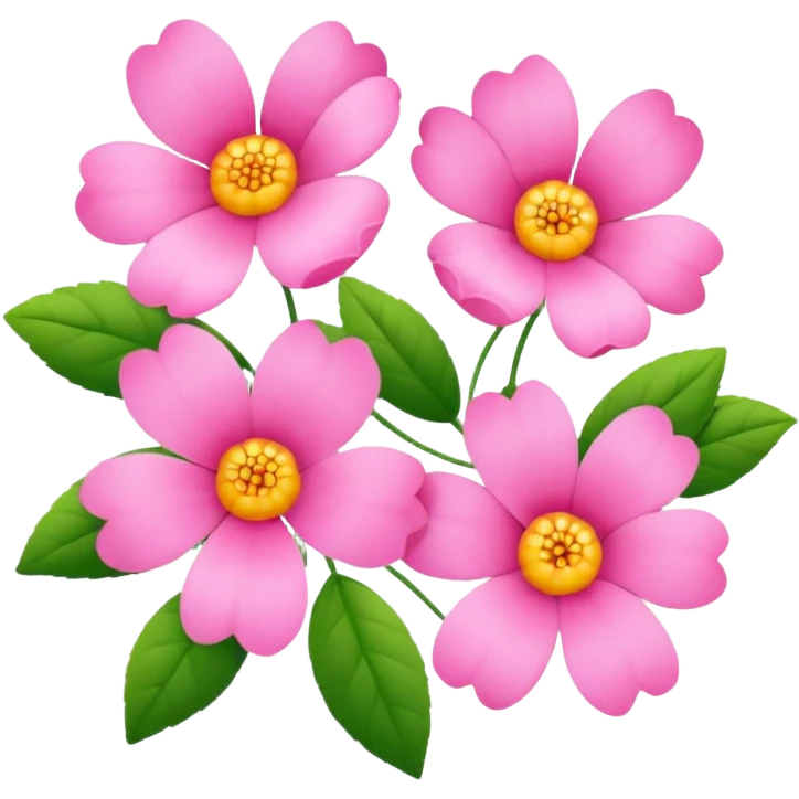 Pink flowers emoji
