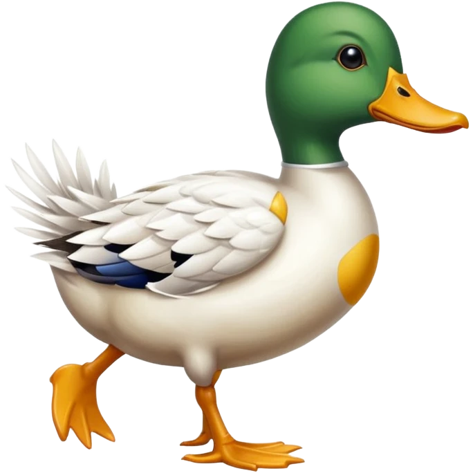 Duck wearing running spikes emoji