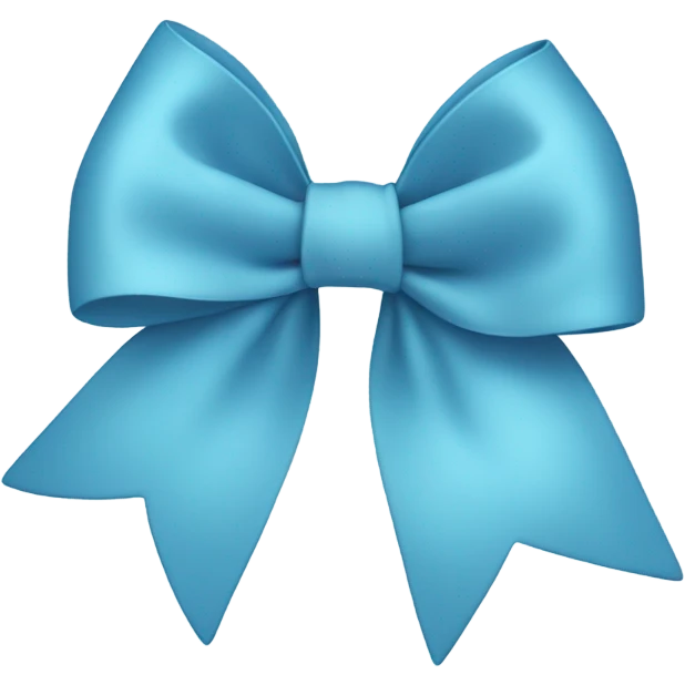 Light blue bow on light blue bow emoji