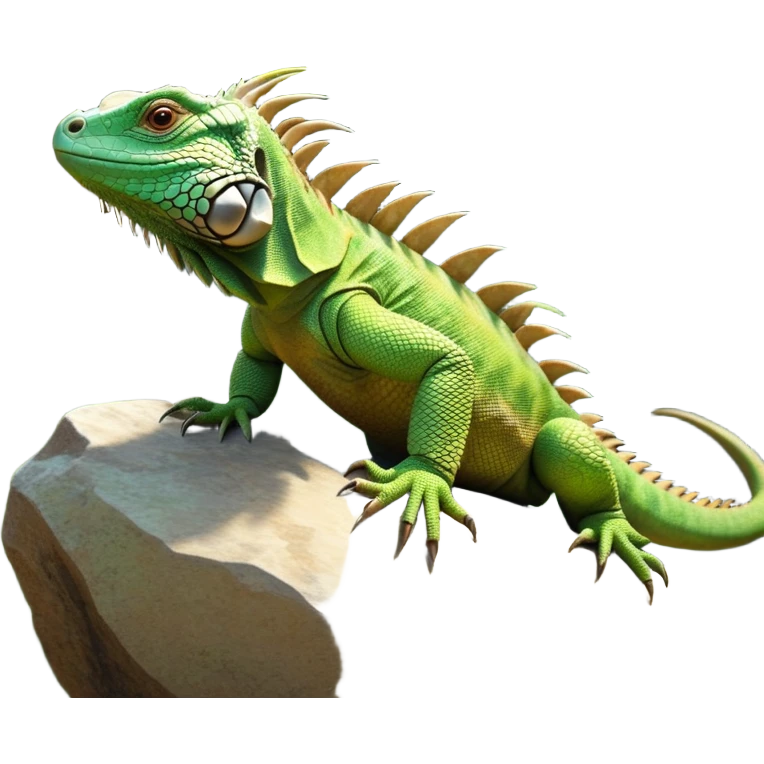 cinematic-iguana-realistic-full-body-basking-emoji,-long-scaly-body-stretched-out-on-a-sunlit-rock,-spiny-ridge-running-down-its-back,-textured-green-and-brown-skin-dappled-with-light,-sharp-intelligent-eyes-studying-the-surroundings,-long-tail-draped-over-the-stone,-simplified-yet-realistic-focused-features,-highly-detailed,-glowing-with-a-warm-tropical-glow

 emoji