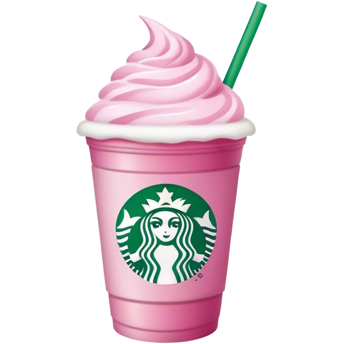 starbucks cup pink drink with cold foam emoji