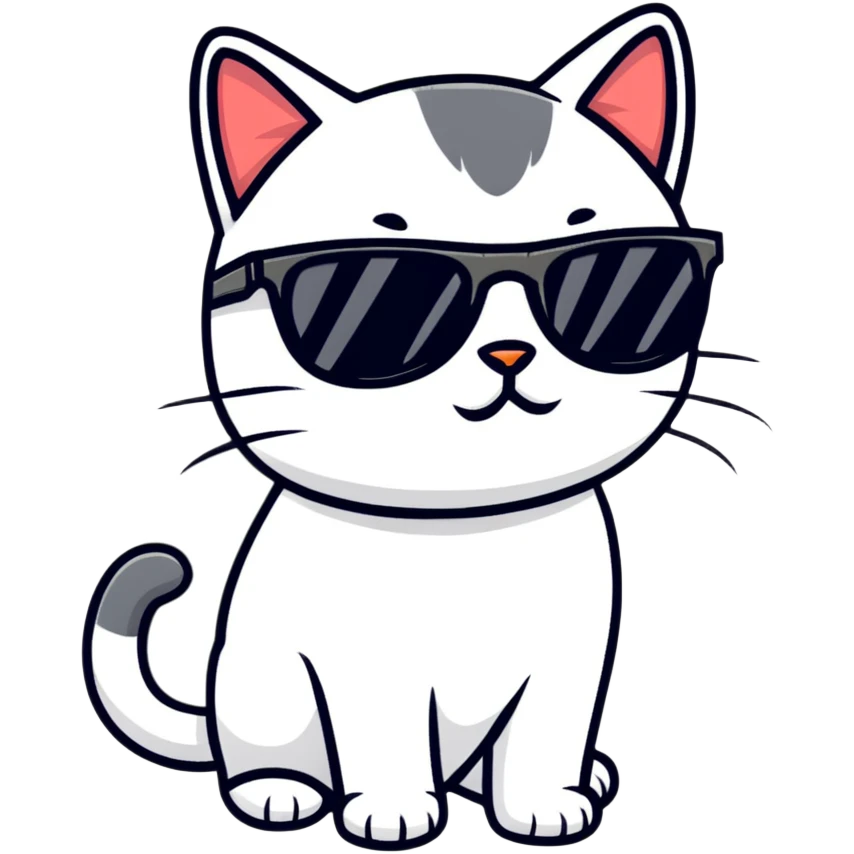 cat wearing sunglasses emoji