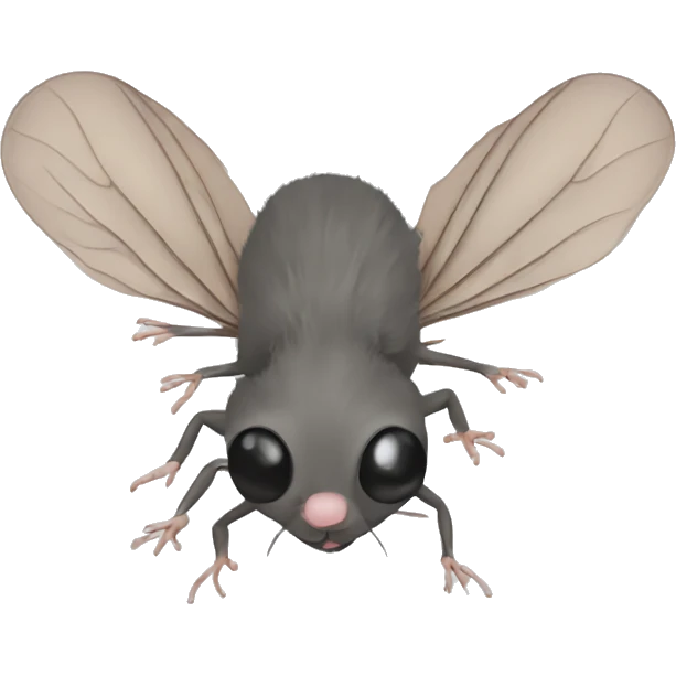 Rats fly emoji
