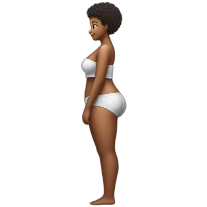 curvy beauty in bathroom стоит перед зеркалом emoji