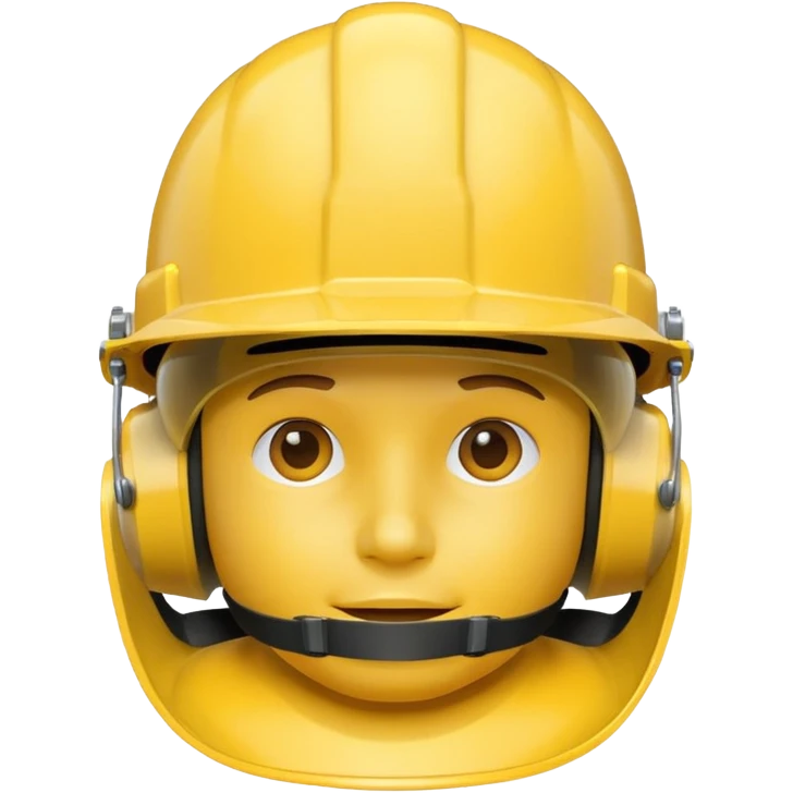 yellow worker's helmet without a face emoji