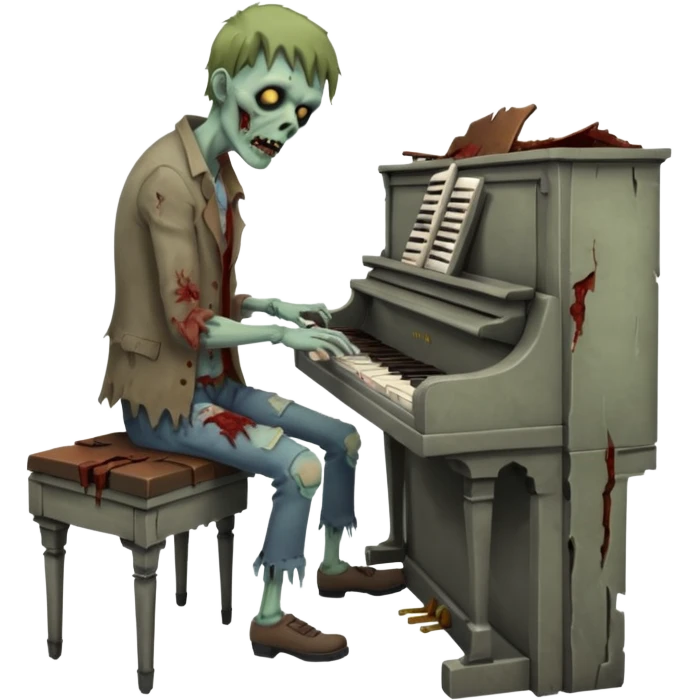 zombie playing piano emoji