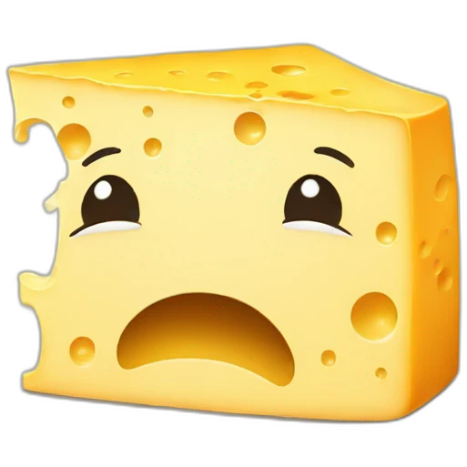 Block of cheese crying emoji