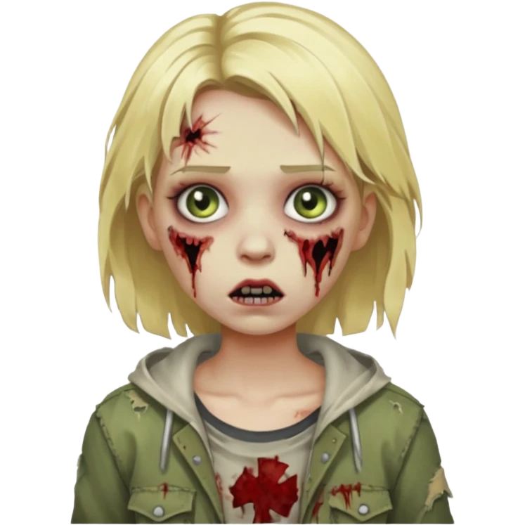 girl zombie with blonde hair emoji
