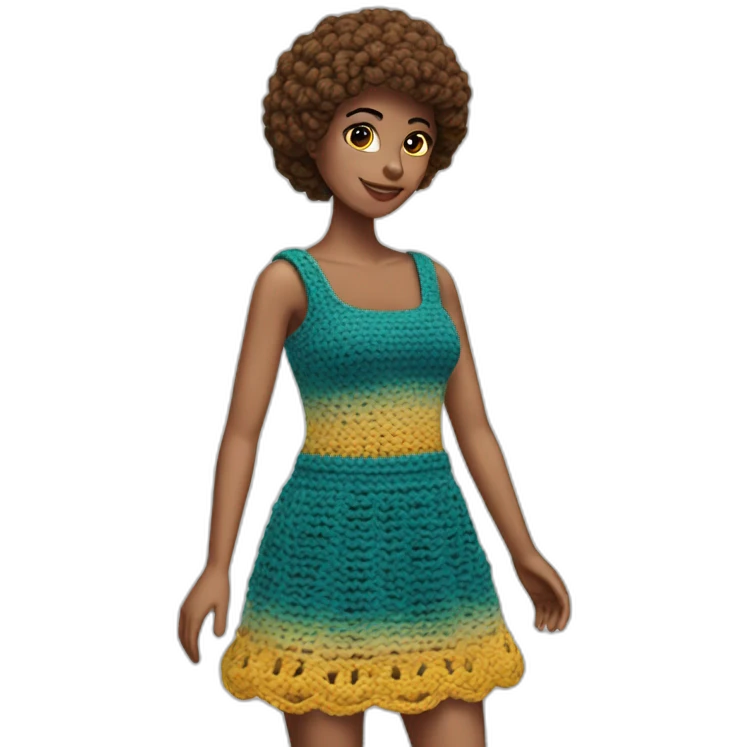 Crochet dress emoji