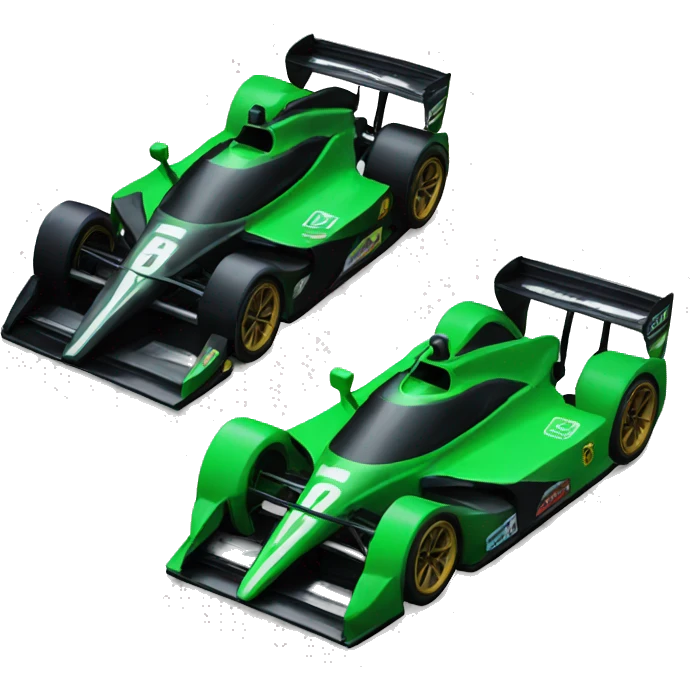 Black and green racecar  emoji