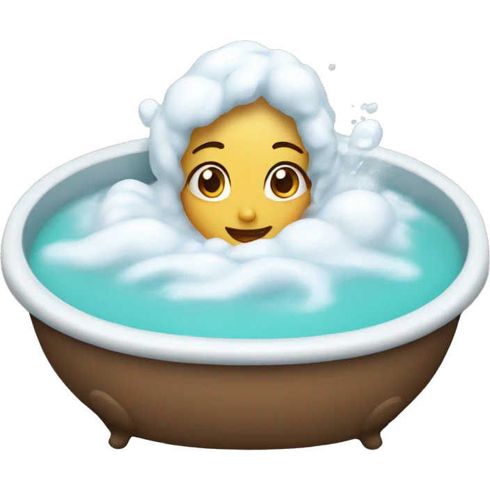 Uma banheira com espuma emoji