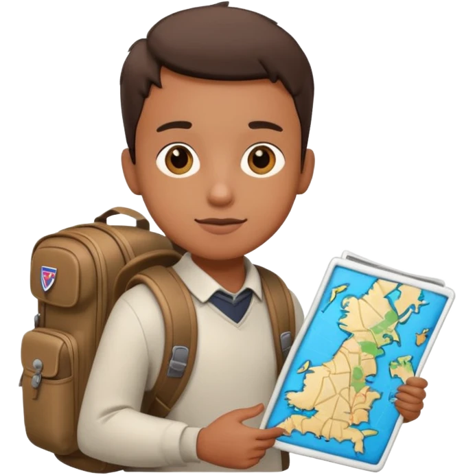 travelling student in UK emoji