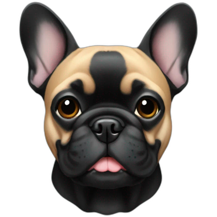 all Black French bulldog emoji
