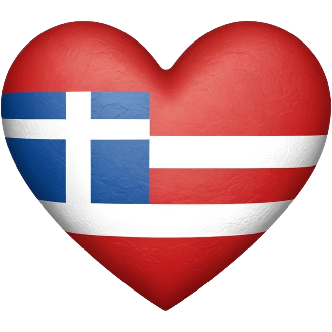 Greek flag heart emoji