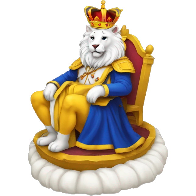 Le roi lyon sur un cailloux  emoji