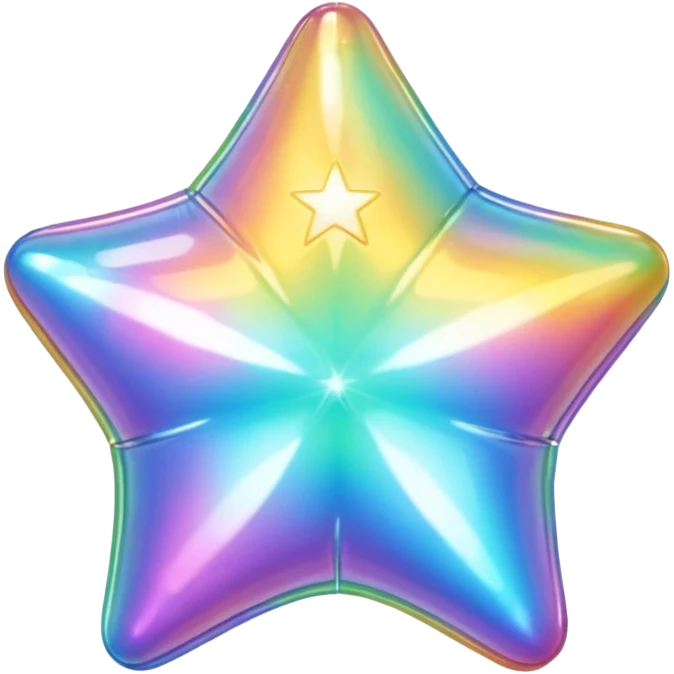 y2k hollow star bubble shiny emoji