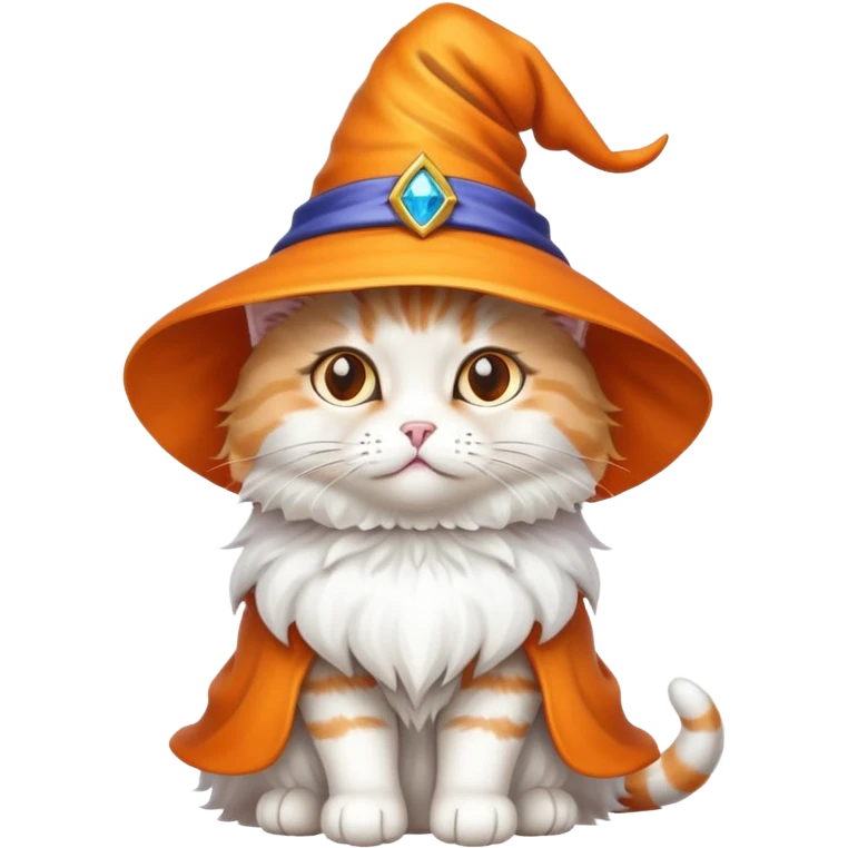 Cat wearing a wizard hat emoji