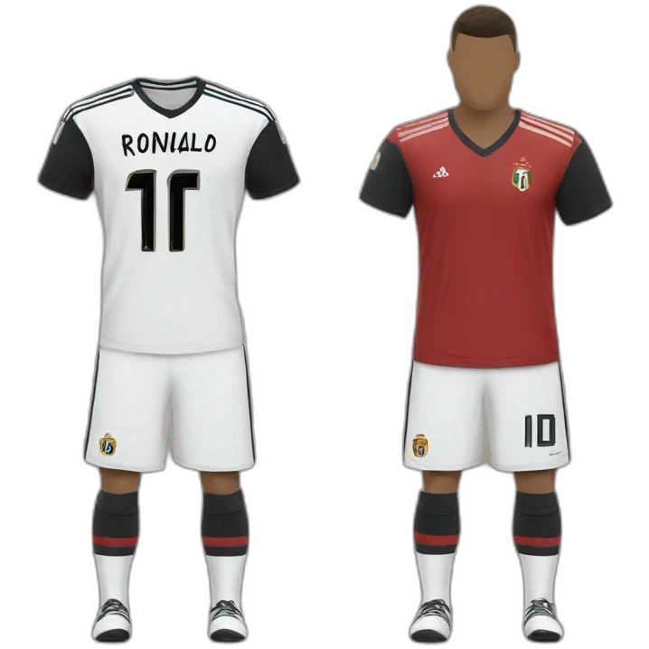 Ronaldo with real m1drid jersey emoji