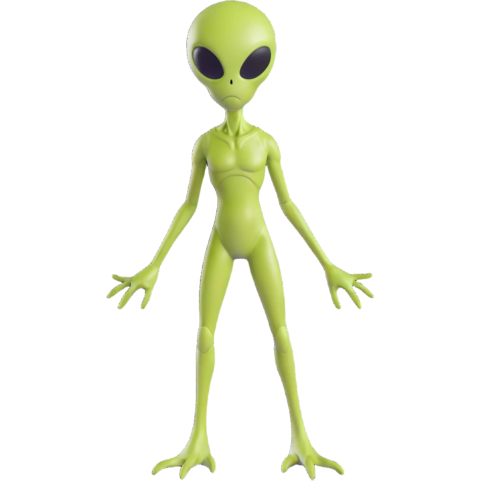 full-body alien figure standing emoji