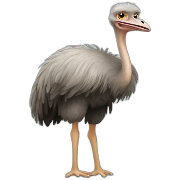 human ostrich emoji