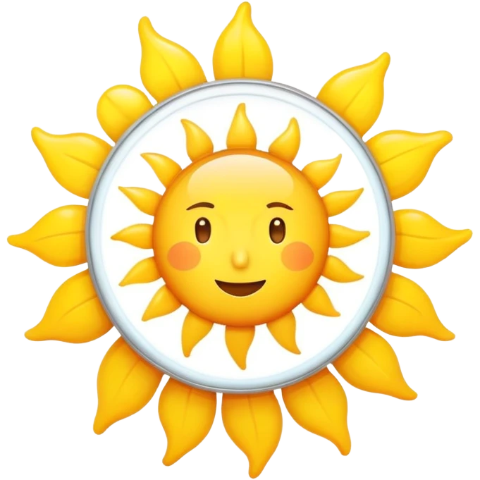 Sun with timer showing 15 minutes, morning sunshine exposure emoji