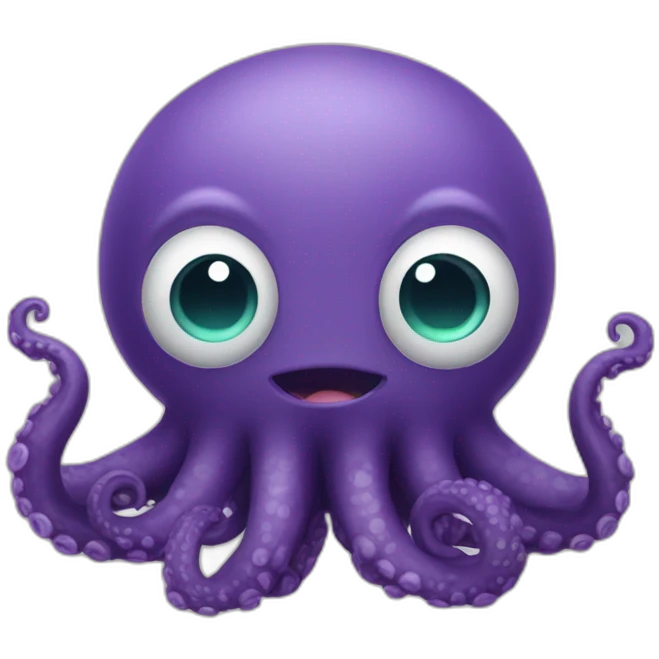 Cute kraken cute face eyes close making yoga emoji
