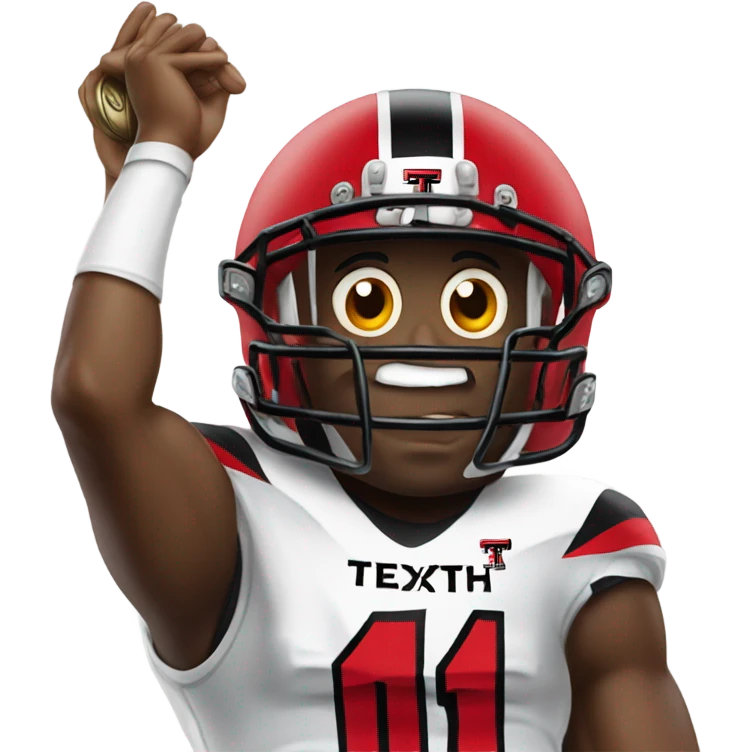 Texas tech football player ringing a bell emoji