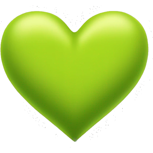 Chartreuse heart emoji