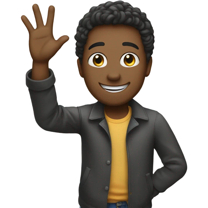 waving hand hi emoji