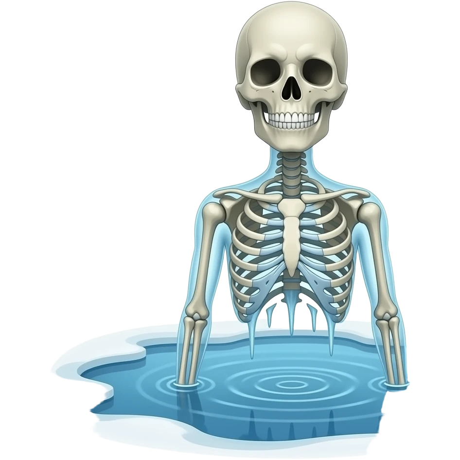 deformed ethereal upper body corpse hovers over frozen lake - a Gustave Doré piece, depicting traitors frozen in a lake of ice in the ninth circle of Dante's Inferno emoji