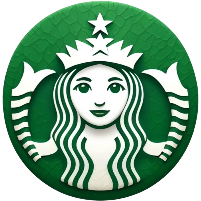 Star colored starbucks green, no face emoji