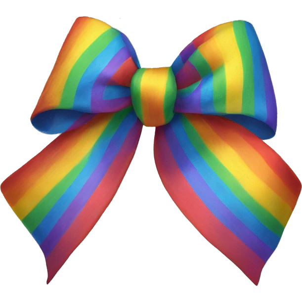 Singular rainbow bow emoji