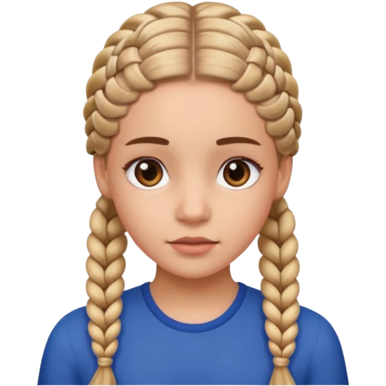 girl with French braids emoji