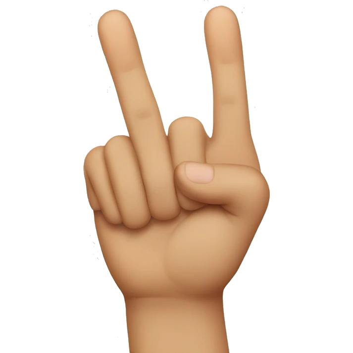 two finger emoji