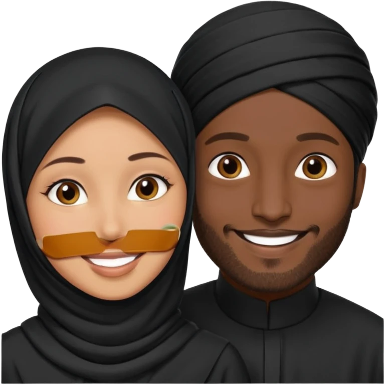 Mixed hijabi wife only  black husband black   emoji