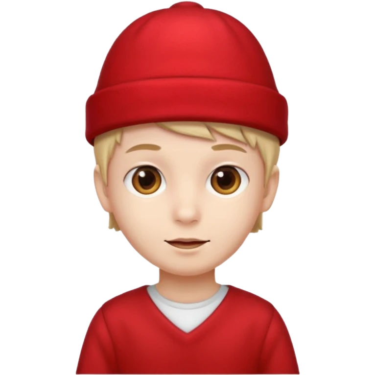 red hat and red dress boy emoji