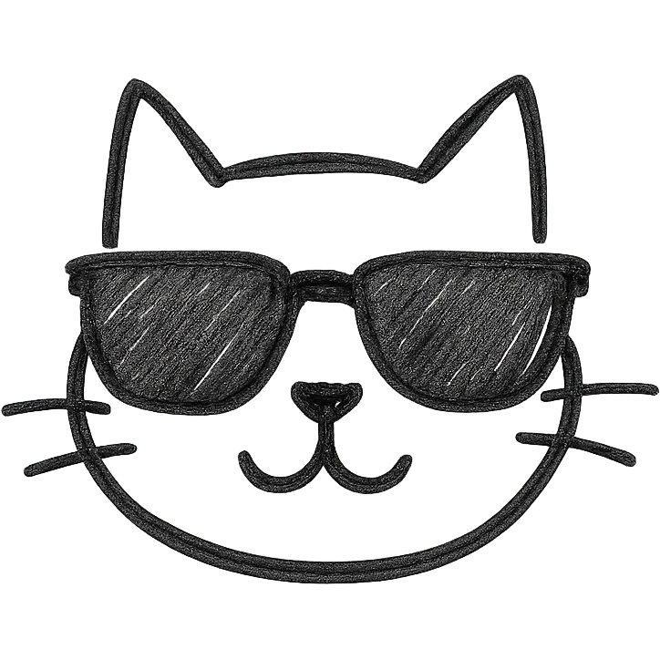 A cat wearing sunglasses emoji