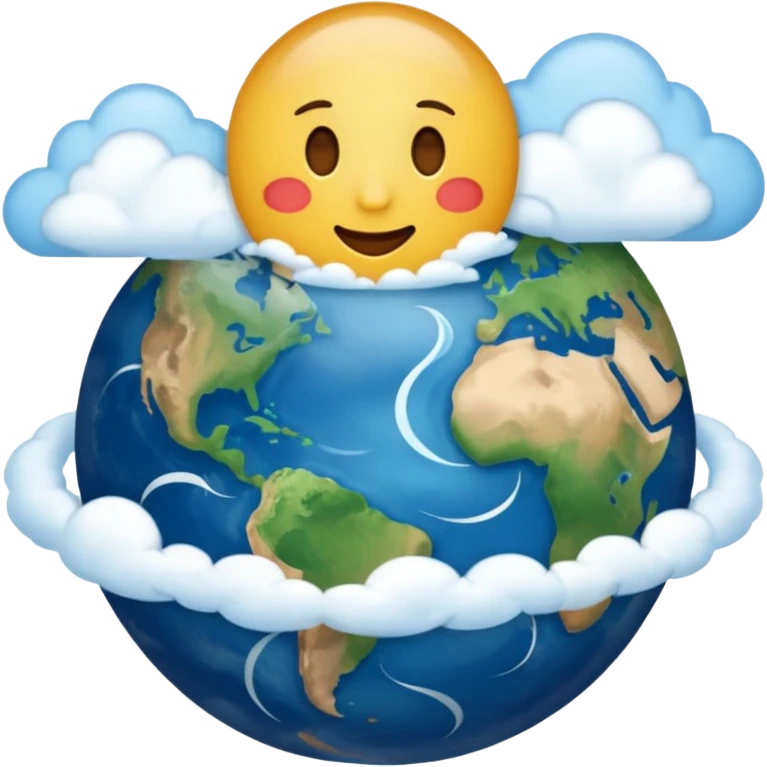 an emoji that circular like the emoji of earth but withh the representation of heaven/sky/aethenum emoji