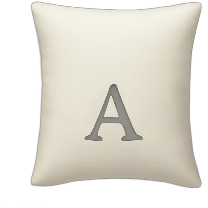 pillow with letters emoji