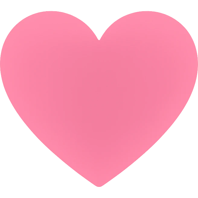 pink heart, minimal, flat color emoji