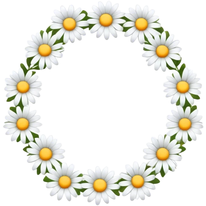 Daisy chain woven emoji