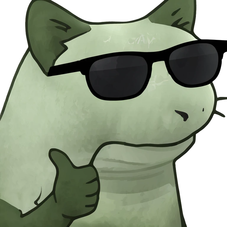 Cat with sunglasses emoji