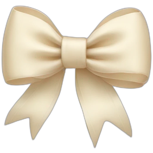 Cream bow emoji
